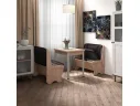 Кухонный набор Лотос ( Лотос 950 2 шт. + стол Ирис / черные опоры)  Дуб Сонома / Экокожа Умбер арт. 364461134