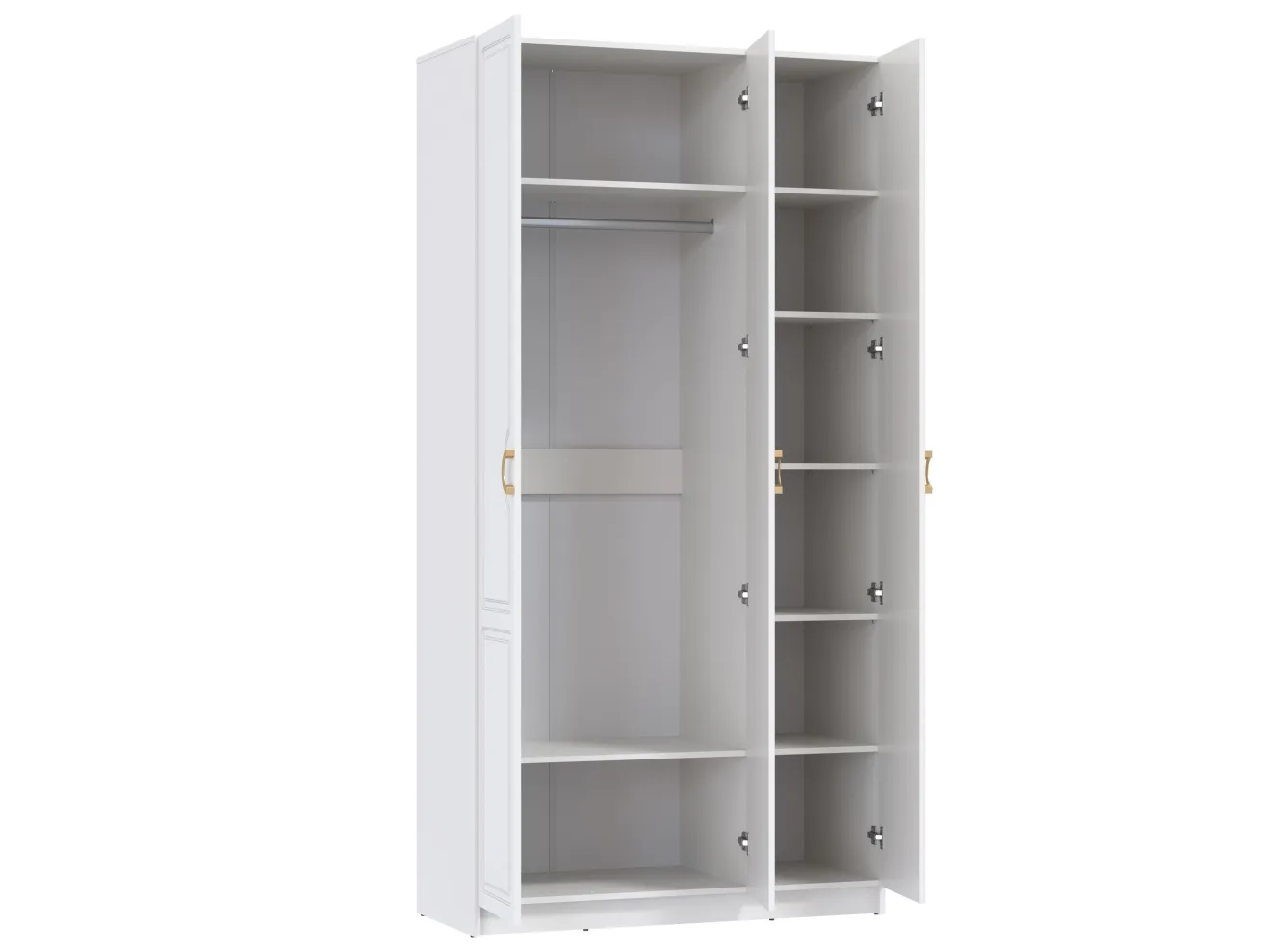 Шкаф для одежды 120.02 "Орион" (3-х дв.) (h2400) (белый) арт. Цб-00015272