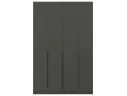 Шкаф для одежды 67.09 "Брандо" (4-х дв.) (диамант серый/фасад МДФ с ПВХ графит) арт. Цб-00012110