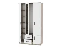 Шкаф трехстворчатый Ронда ШК-3, Дуб крафт серый, Белый арт. 00-00185461