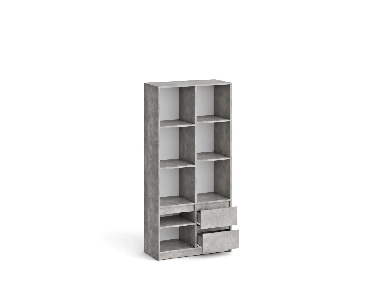 Стеллаж Чикаго Стрит 80 (2 дверцы, 2 ящика), Бетон арт. 00-00323885