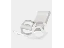 Кресло-качалка Тироль - БЕЛЫЕ экокожа КРЕМ арт. Нф-00004752