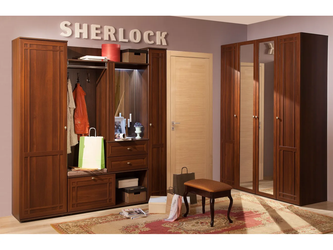 Шкаф для обуви Sherlock 73 правый, орех арт. Н001685