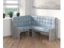 Угловая скамья Квадро бетон/Лагуна арт. 60019