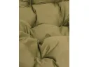 Подвесное кресло КАПЛЯ ЛЮКС Белая стойка, двуцветное с ротангом, белое/чёрное, бежевая подушка арт. 11034601