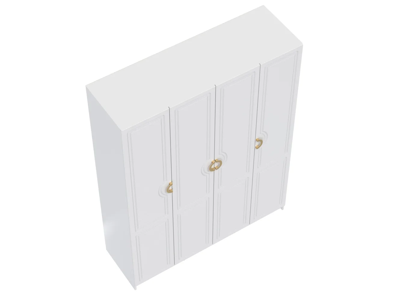 Шкаф для одежды 120.06 "Орион" (4-х дв.) (h2150) (белый) арт. Цб-00015280
