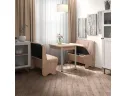 Кухонный набор Лотос ( Лотос 950 2 шт. + стол Ирис / черные опоры)  Дуб Сонома / Велюр Латте арт. 364461130