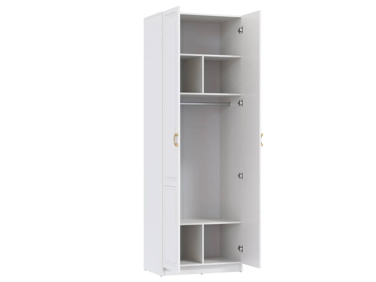 Шкаф для одежды 120.01 "Орион" (2-х дв.) (h2400) (белый) арт. Цб-00015270