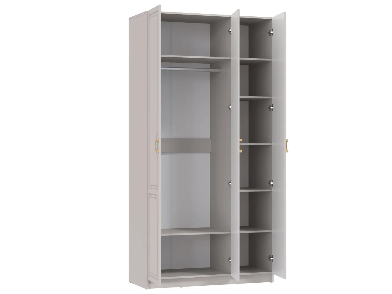 Шкаф для одежды 120.02 "Орион" (3-х дв.) (h2400) (кашемир) арт. Цб-00015273