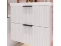 Тумба Contline Волна 2я, 664_550_451 МДФ Белый Софт, ЛДСП Белый, без столешн., фурн. черн. арт. Смф00902б1270