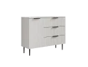 Белый комод с ящиками и дверцей Лофт Вельвет Белый, 100x80x36 см. арт. Dwmws1214