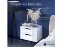 Тумба прикроватная подвесная с двумя ящиками Лофт Вельвет Белый арт. Dwmws850