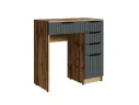Туалетный столик 5 ящиков Лофт Вельвет, 800_800_400 мм, Дуб Вотан, Графит, фурнит. черн. арт. Dvmgs1255