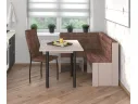 Угловая скамья Квадро Ясень анкор светлый/коньяк арт. 60010