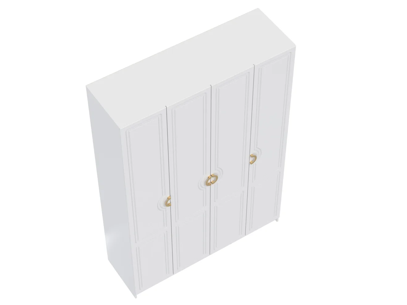 Шкаф для одежды 120.03 "Орион" (4-х дв.) (h2400) (белый) арт. Цб-00015274