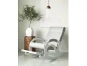 Кресло-качалка Тироль - БЕЛЫЕ экокожа КРЕМ арт. Нф-00004752