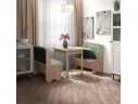 Кухонный набор Лотос ( Лотос 950 2 шт. + стол Ирис / черные опоры)  Дуб Сонома / Велюр Мохито арт. 364461131