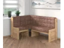 Угловая скамья Квадро дуб крафт золотой/коньяк арт. 60008