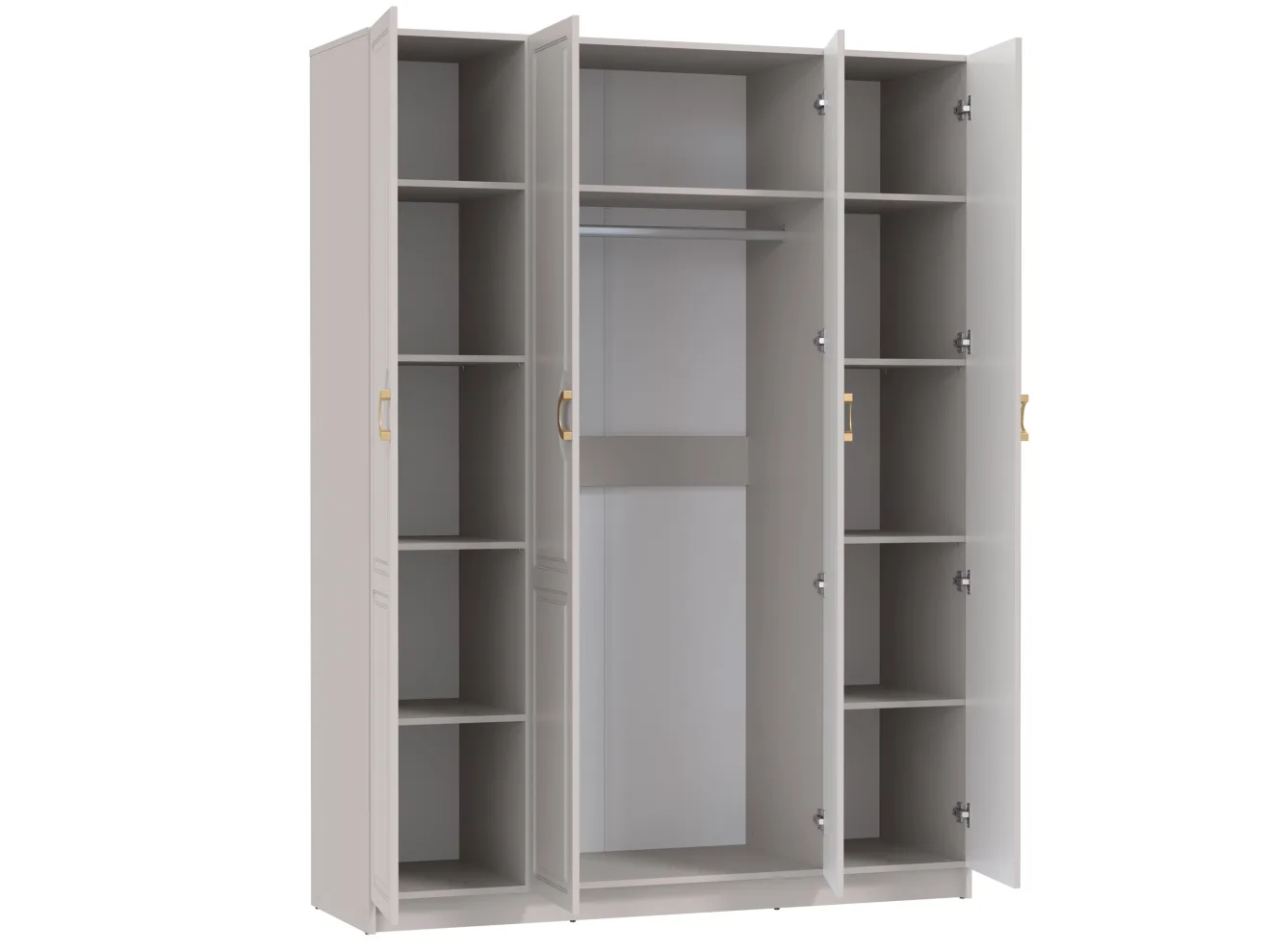 Шкаф для одежды 120.06 "Орион" (4-х дв.) (h2150) (кашемир) арт. Цб-00015281