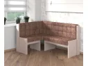 Угловая скамья Квадро Ясень анкор светлый/коньяк арт. 60010