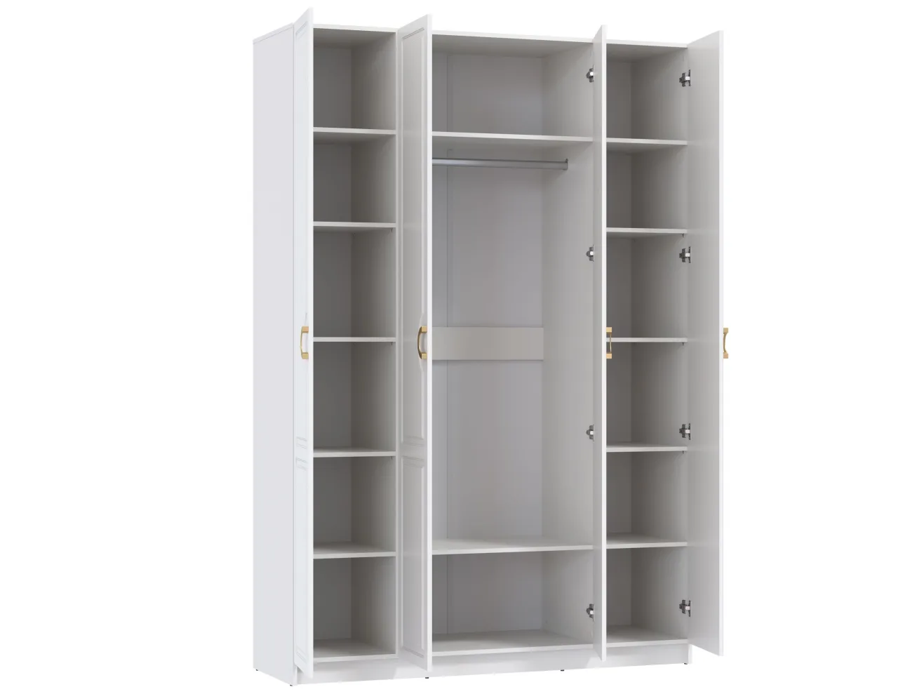 Шкаф для одежды 120.03 "Орион" (4-х дв.) (h2400) (белый) арт. Цб-00015274