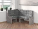 Угловая скамья Квадро Бетон/Велюр Графит арт. 60007/1