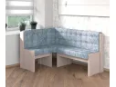 Угловая скамья Квадро Ясень анкор светлый/ Лагуна арт. 60020
