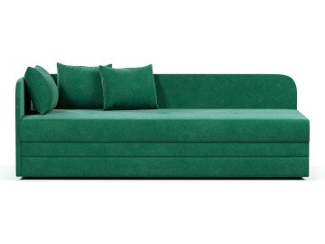 Диван прямой Ава 3 велюр Бинго зеленый