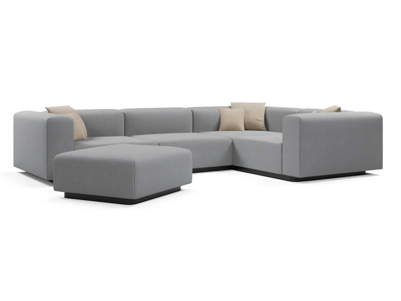 Диван угловой модульный Наполи 3 Серый арт. 5632