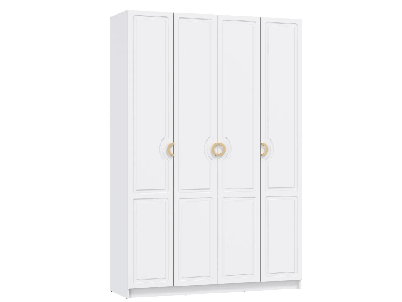 Шкаф для одежды 120.03 "Орион" (4-х дв.) (h2400) (белый) арт. Цб-00015274