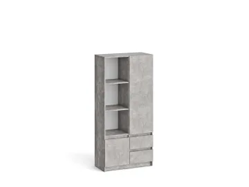 Стеллаж Чикаго Стрит 80 (2 дверцы, 2 ящика), Бетон