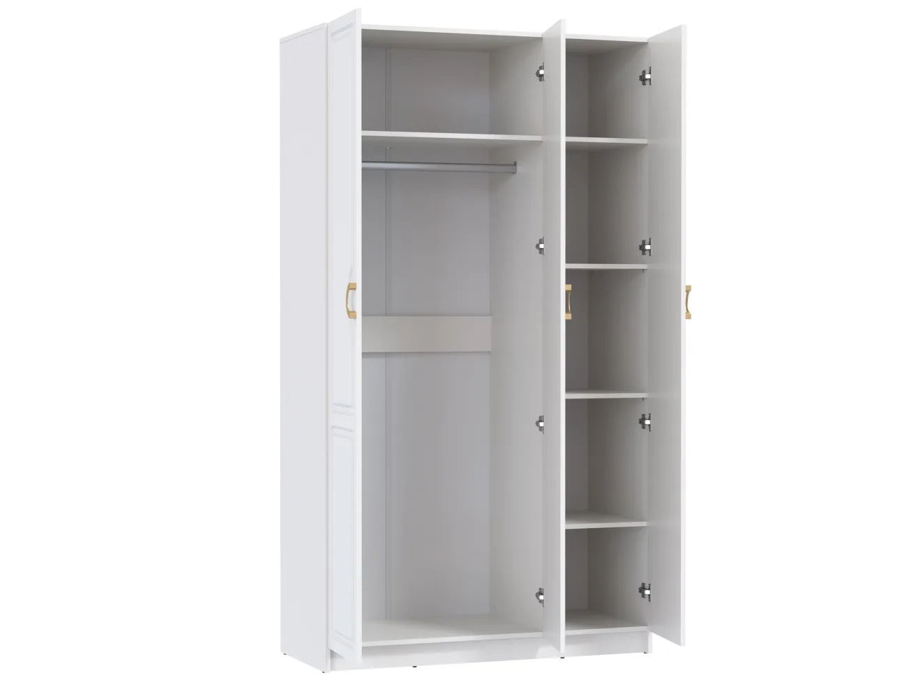 Шкаф для одежды 120.05 "Орион" (3-х дв.) (h2150) (белый) арт. Цб-00015278