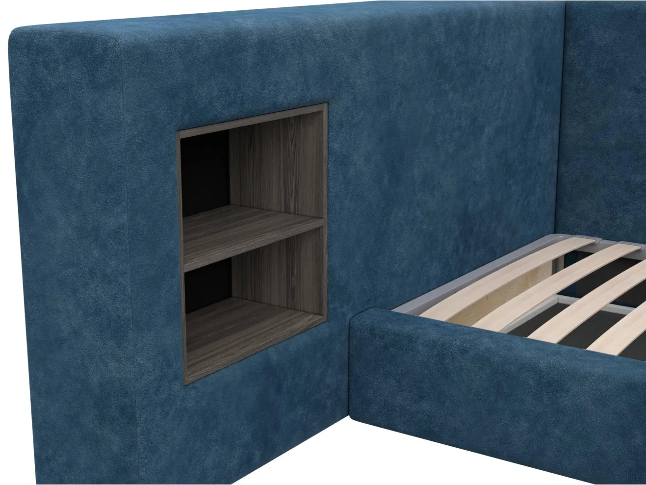 Кровать односпальная с подъемным механизмом МД-151 полки слева арт. 138651l