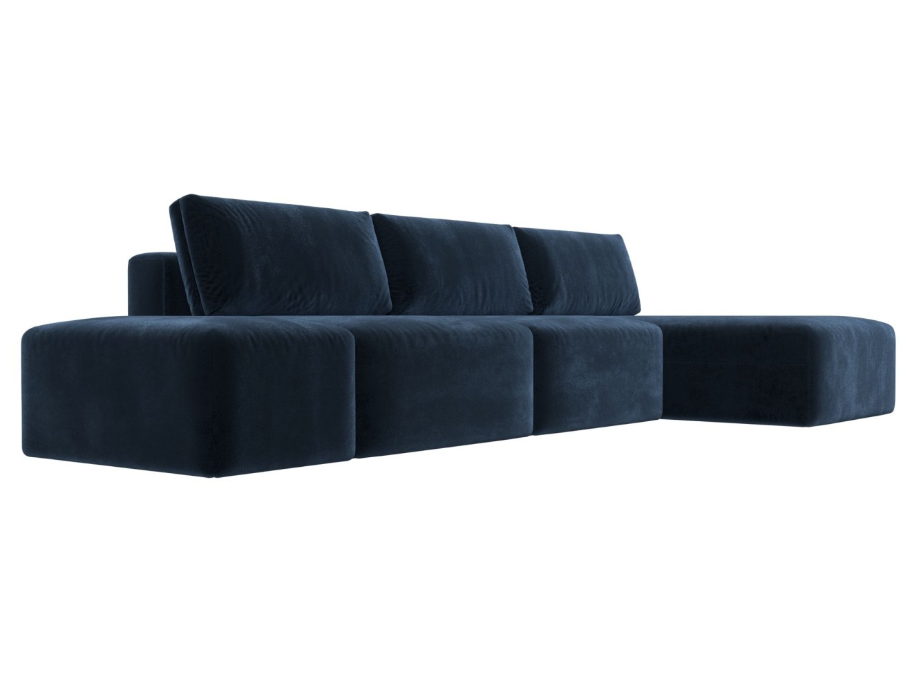 Диван угловой модульный с пуфом МД-060 НПБ Лонг угол универсальный арт. 129514