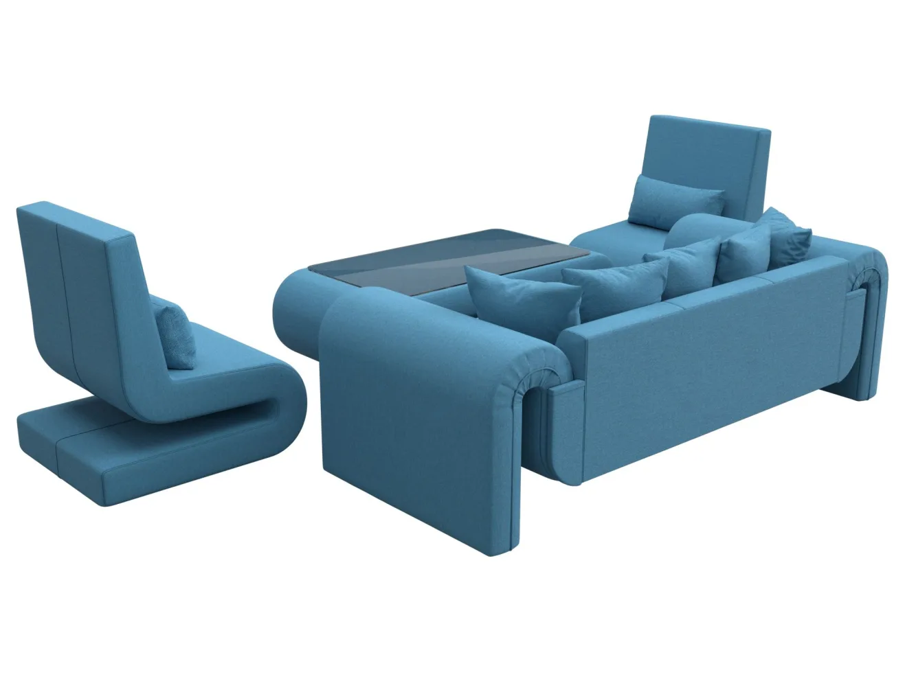 Набор Волна-2 (стол, диван, 2 кресла) арт. 125782