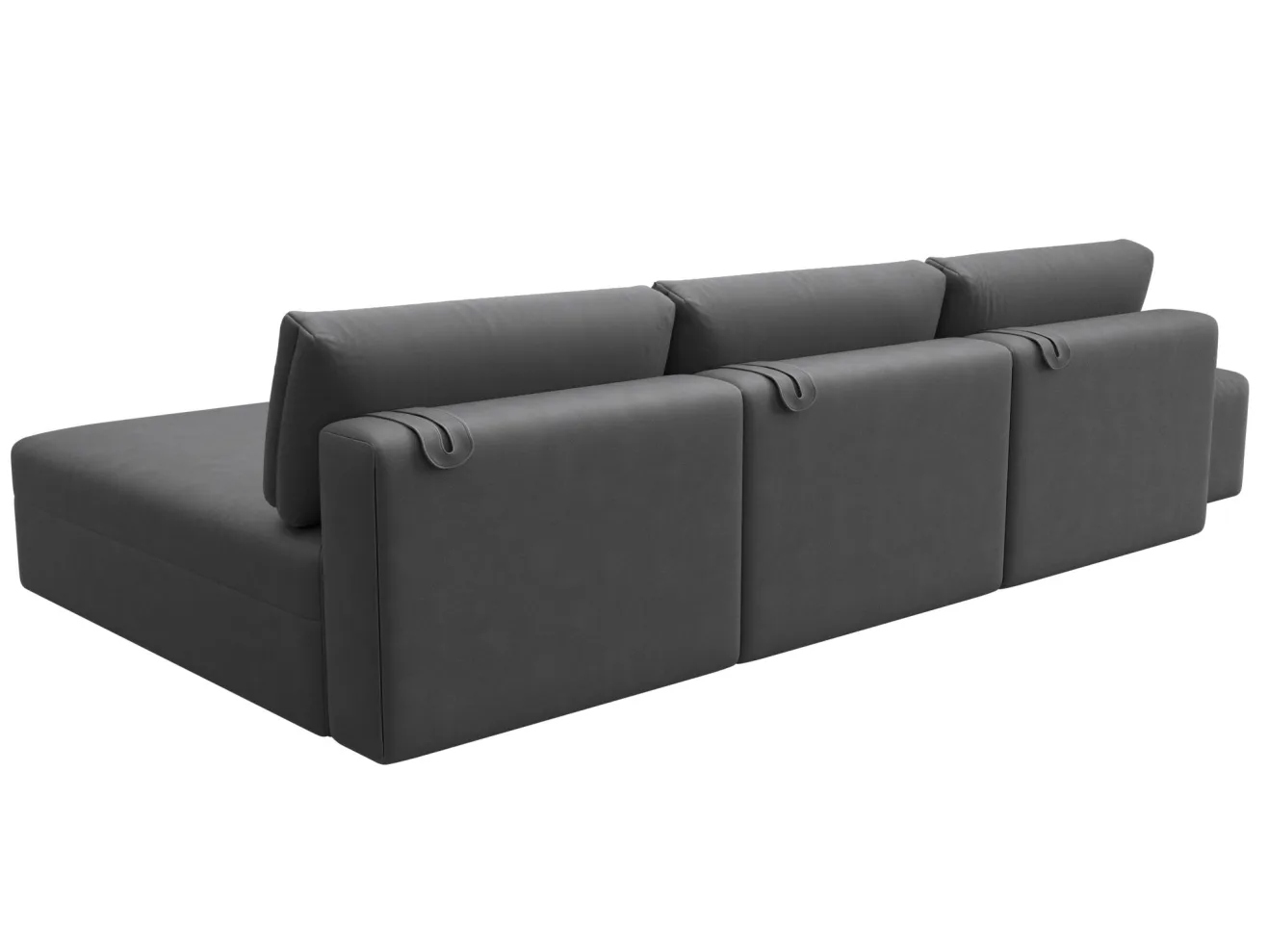 Диван угловой модульный с пуфом МД-060 НПБ Лонг угол универсальный арт. 129524