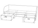 Кровать Бриз 5, дуб сонома арт. 338536