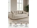 Диван-кровать Амстердам НПБ, велюр Кабрио бежевый арт. 277003