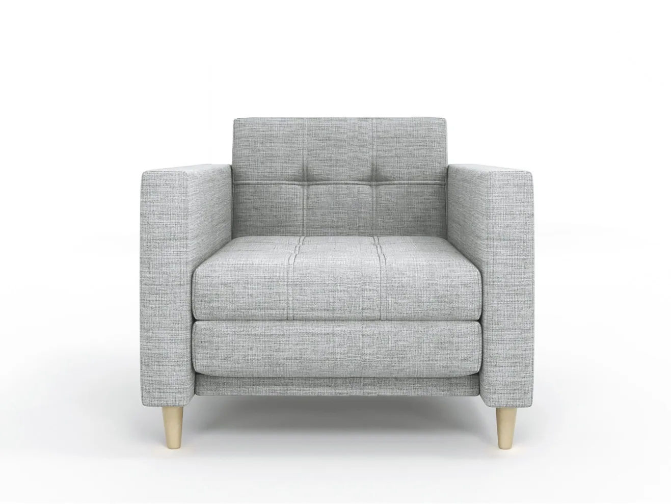 Кресло-кровать Квадро рогожка Дрим Лайт Грей арт. 1961379