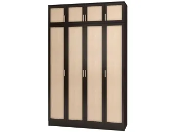 Шкаф распашной Стайл 4 с антресолью, 200х60х240, венге/дуб молочный