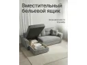 Диван-кровать угловой Амстердам велюр Кабрио серый, левый угол арт. 158143