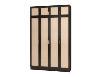 Шкаф распашной Стайл 4 с антресолью, 180х60х240, венге/дуб молочный
