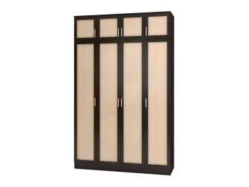 Шкаф распашной Стайл 4 с антресолью, 180х60х240, венге/дуб молочный