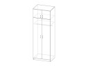 Шкаф двухстворчатый Д-5Л, дуб золотистый-анкор светлый, 80х55x240