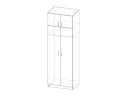 Шкаф двухстворчатый Д-5Л, дуб золотистый-анкор светлый, 80х55x240 арт. 3310333