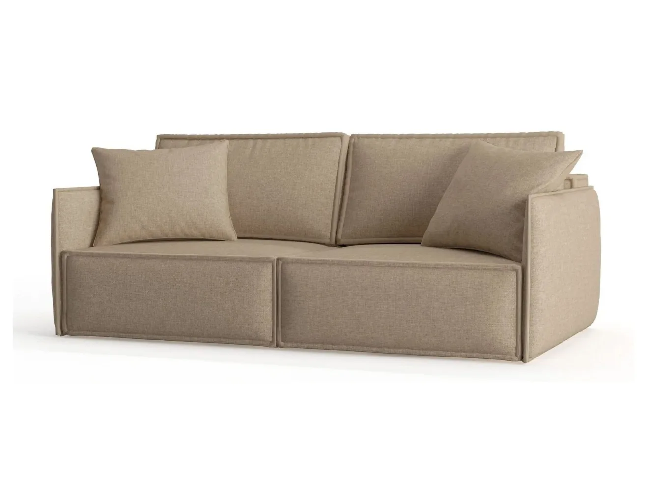 Диван-кровать Стенли, рогожка Dream Dark Beige (Дрим Дарк беж) арт. 225265