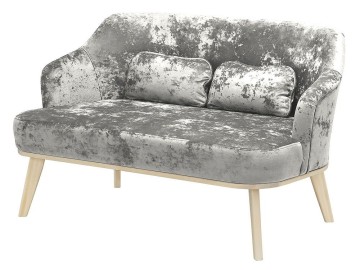 Диван Комфорт-5 plush silver (плаш сильвер)/бесцветный лак