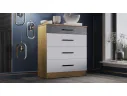 Комод в спальню с ящиками, для хранения Адель 800-4Я, дуб вотан/белый гладкий арт. 275009
