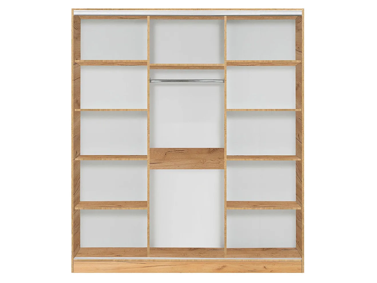 Шкаф-купе 3-дверный,2020х590, вариант 4, вставки/зеркало, дуб крафт золотой/графит серый арт. 501353
