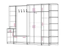 Прихожая Джесси 23 рейка, каретная стяжка арт. 333158